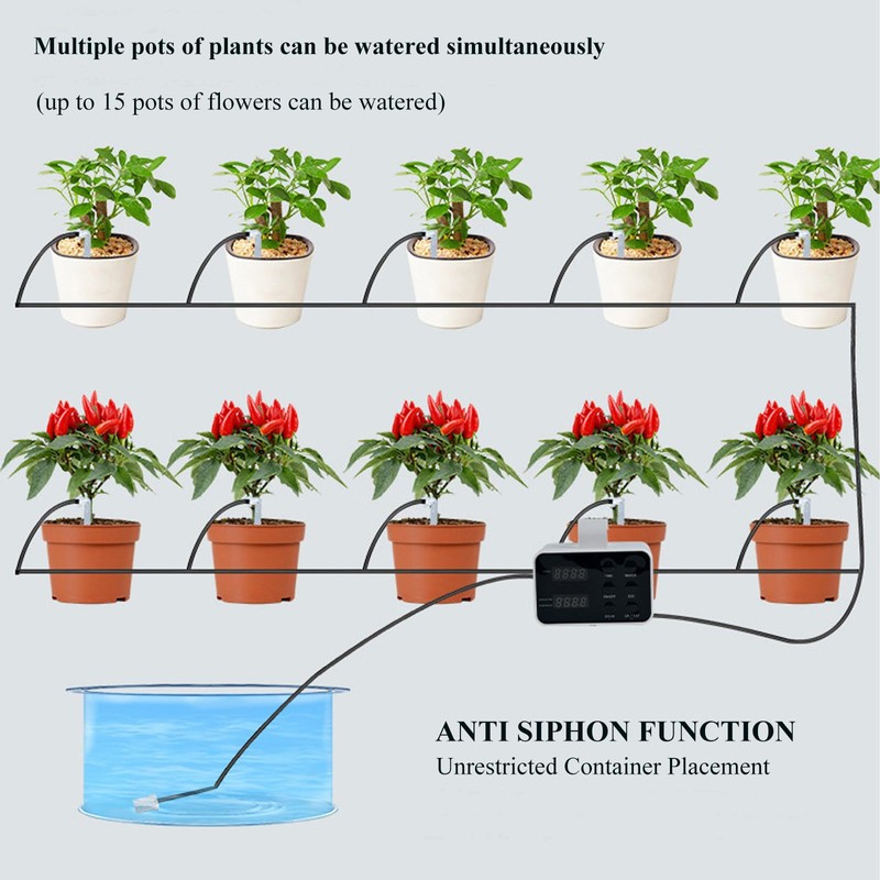 Automatic Plant Water Indoor, 15 Potted Plants Self Watering System,
