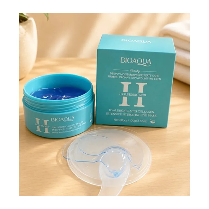 Bioaqua Pack 80 Parches Ojos Hialuronico Colageno Antiojeras