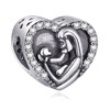 Sambaah Mom Charm Sterling Silver Mother and Child Bead for