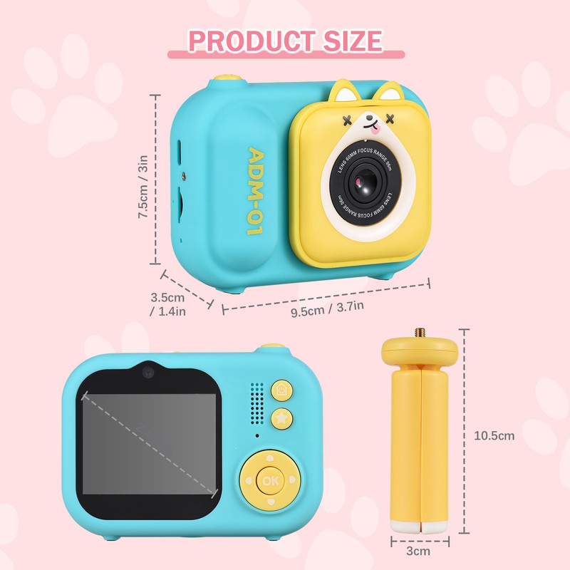 Cute Digital Camera 1080P 48MP 2.4 Inch IPS Screen and