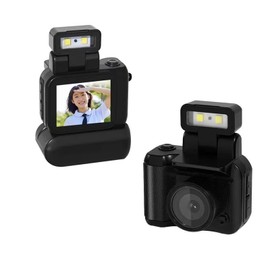 Plyisty Mini Keychain Camera, 1080P 2MP Small Thumb Sized Camera, with Charger Base, Tiny Video Camera Camcorder, with LED Flash