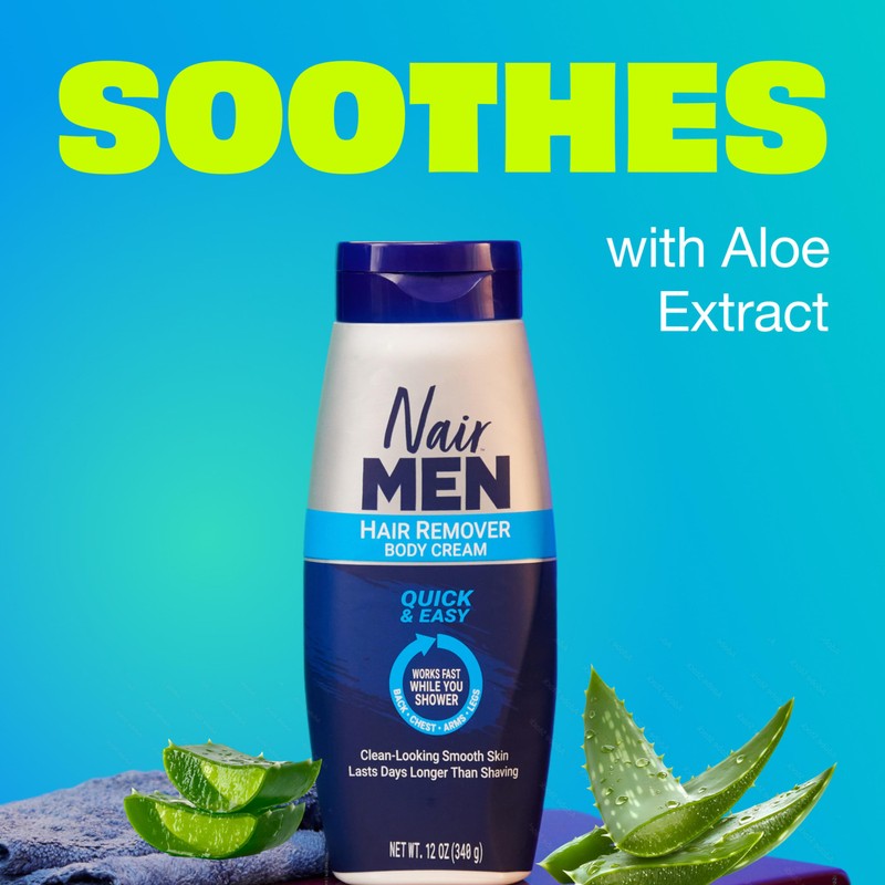 Nair Men Hair Remover Body Cream, Quick and Easy Body
