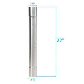 2 Inch Exhaust Pipe T304 Stainless Steel Exhaust Tubing,Tailpipe diameter 2"ID Length 22" Straight flared Tube, ss stainless piping， Universal Connector Adapter Tubo,circle Metal Tubing