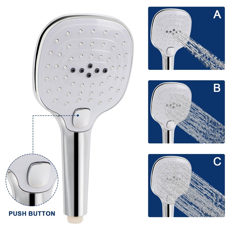 NearMoon Shower Head with Hose, High Pressure Stainless Steel Rain