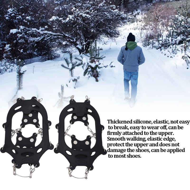2pcs/set 12 Tooth Crampons Shoe Cover Rust Resistance Durable Outdoor