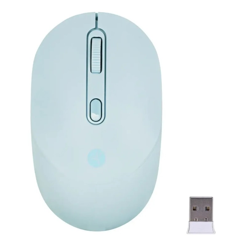 Mouse Techzone Inalámbrico Click Silencioso 1600 Dpi Azul