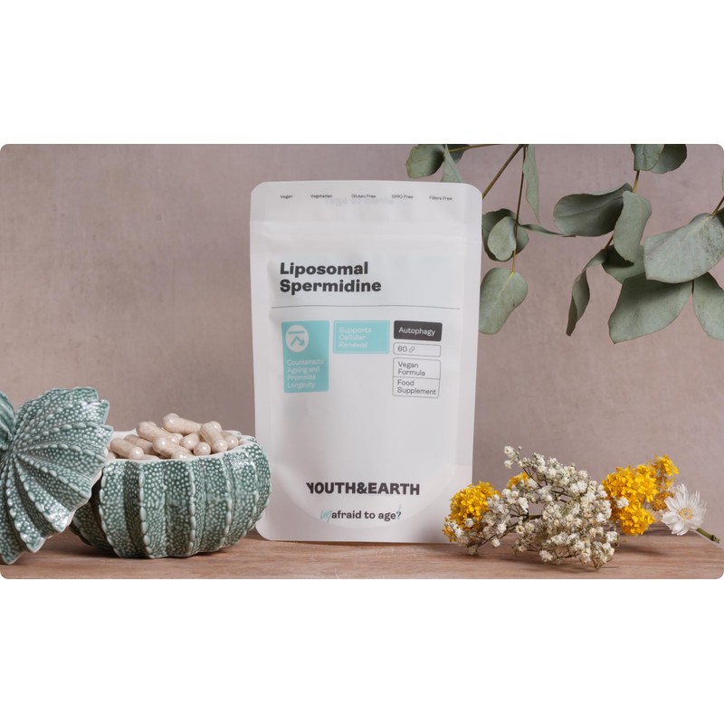 Youth and Earth Liposomal Spermidine 60 Capsules - Autophagy -