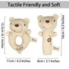 DoerSpace Soft Plush, Handheld Baby Rattle Bear Sensory Toys, Infant