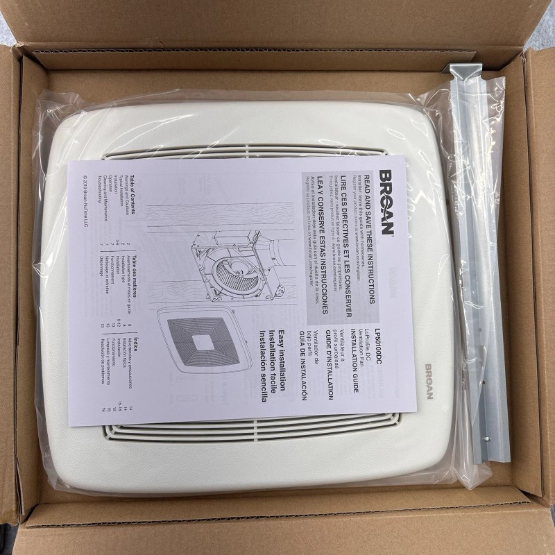 Allen-Bradley Broan LP50100DC LO PROFILE Bathroom Ventilation Fan 50-80-100 CFM