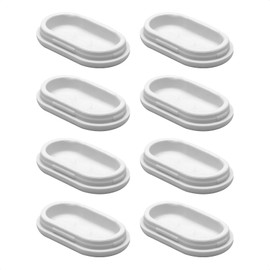 Wagner QuickClick® Plastic Gliders, Furniture Glides, Chair Glides, Set of 8 Replacement Gliders, Interchangeable, Plastic Hyper, 35 x 20 mm for Base 35 x 20 mm, Made in Germany, 15791200
