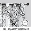 FMFUNCTEX Linen Semi Sheer Curtains for Bedroom, Black White Curtains