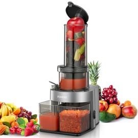Fohere Cold Press Juicer, Juicer Machines Vegetable and Fruit with 4.72" Wide Mouth Easy to Clean, Slow Masticating Juicer with Reverse Function