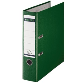 Leitz Plastic Lever Arch File, 90 Percent Recycled Card, 30 Percent Pre-consumer Recycled Plastic, With Thumbhole and Rado Rings, 80mm Spine 600 Sheet Capacity, Green, 10101055