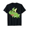 Cute Green Cartoon Dragon Character For Kids T-Shirt
