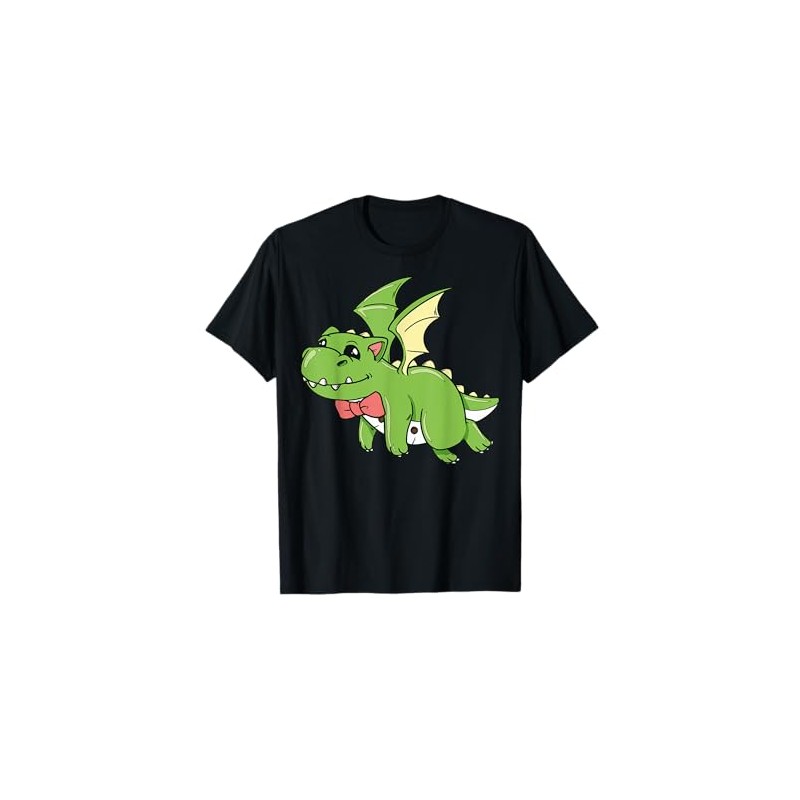 Cute Green Cartoon Dragon Character For Kids T-Shirt