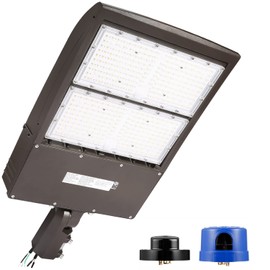 WHLED 300W Outdoor LED Parkig Lot Light with Slip Fitter, 5000K Daylight 42000Lm 1000W HPSHID Equiv. ETL Commercial LED Parking Lot Lighting Fixture 300w Bronze Led Parking Lot Light