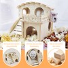 Highland Farms Select Hamster House,Tiny House with Slide House, Double-Decker