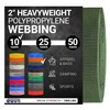 Strapworks Heavyweight Polypropylene Webbing - Heavy Duty Poly Strapping for