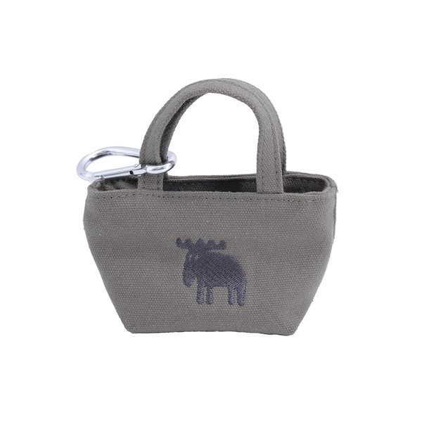 moz Moz Canvas Mini Tote (with carabiner) Gray [Canvas with