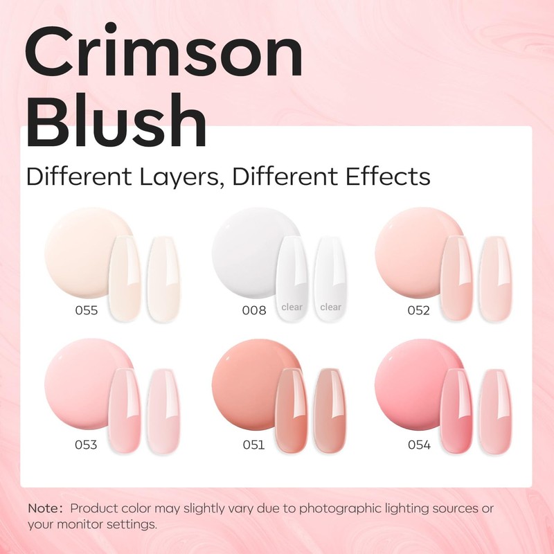 modelones Builder Nail Gel for Nails, 6 Colors Gel Builder