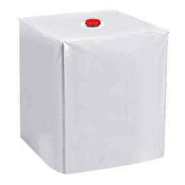 MECCANIXITY IBC Tote Cover 275 Gallon, 210D Oxford Waterproof Sunshade Rain Barrel Water Tank Protective Cover for 1000L Outdoor Garden, (39.37 x 47.24 x 45.66 Inch, Silver)