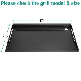 Full Size Griddle Inserts for Char-Broil Performance 5 Burner Series, Flat Top Griddle for Charbroil 463275517 463275717 463372017 463243518 463243519 Grill, Replace for G470-0002-W1 G470-0003-W1