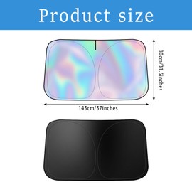 145x80cm Sonnenschutz Auto Frontscheibe Sonnenschutz für Windschutzscheibe Faltbar Sonnenschirm Universal für Auto Sonnenblende UV Schutz für meisten Autos SUV