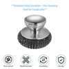 Stainless Steel Scrubber for Dishes with Stainless Steel Handle, Steel