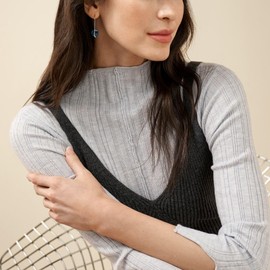 Skagen Women's Stainless Steel or Semi Precious Stone Open Back Earrings, Stainless Steel, No Gemstone