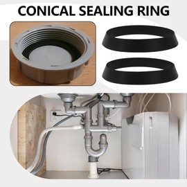 The Lord of the Tools 12PCS Cone Seal Ring Silicone Washer Waste Pipe Seal Ring Compatible with 1 1/2 Inch Drain Pipe Sink Odour Trap Siphon Seal Replacement