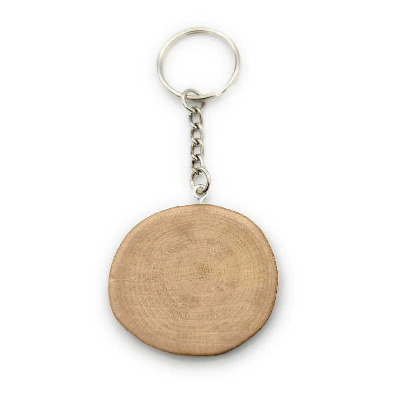 Promotech Cool Bunny Handmade Laser Engraved Single Piece Wooden Keyring,