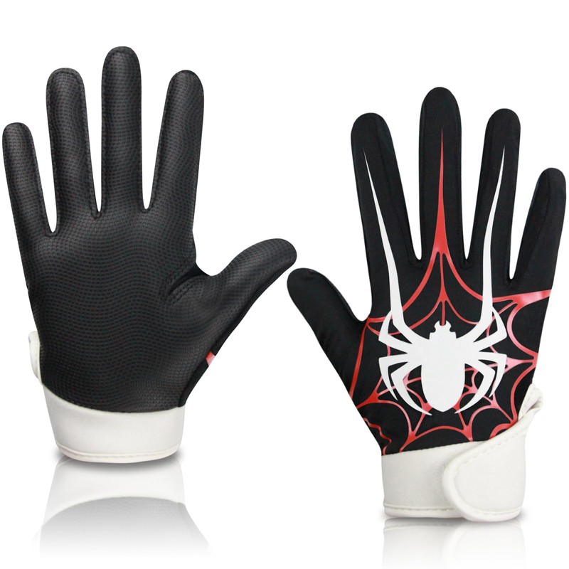 Spider Web Kids Baseball Batting Gloves - Non-Slip Youth Baseball