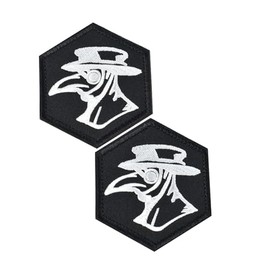 Military Morale Patches,Plague Doctor Survivor Geek Merit Badge Patches/Be to Kind Dogs Badges Tactical Emblem Hook and Loop Appliques for Uniform Clothes Backpack Cap (Plague Doctor/Black)