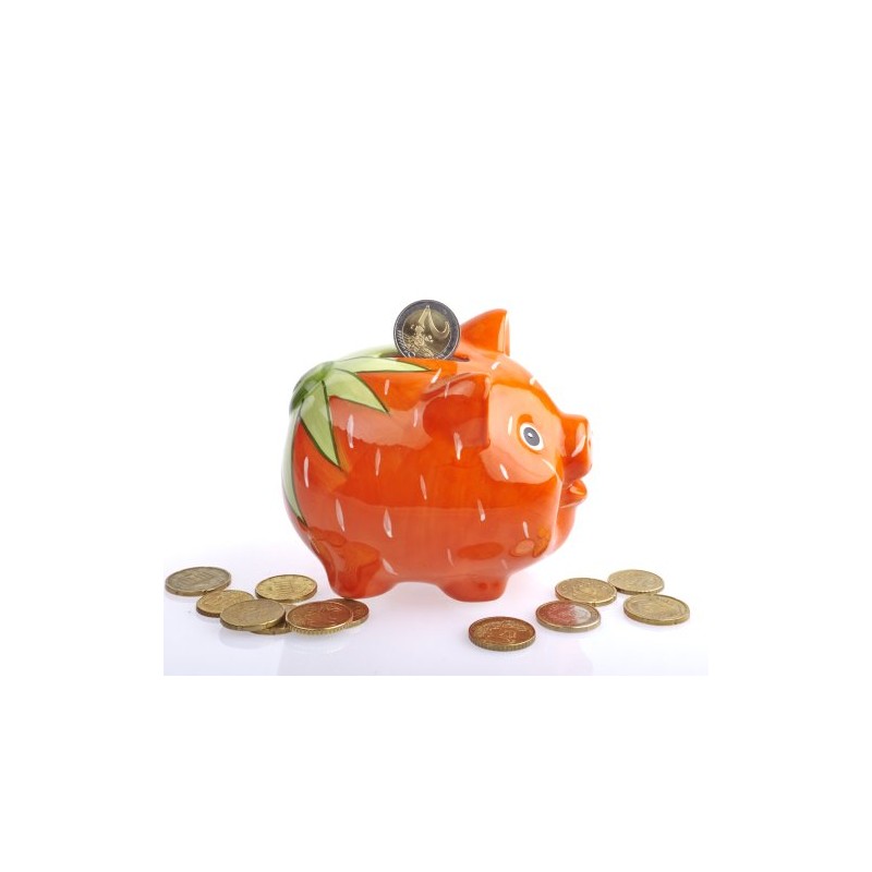 by-Bers Wannabe Piggy Bank Money Box Handmade Ceramic Strawberry, Zebra,