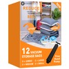 12 Pack Vacuum Storage Bags (3 Jumbo, 3 Large, 3