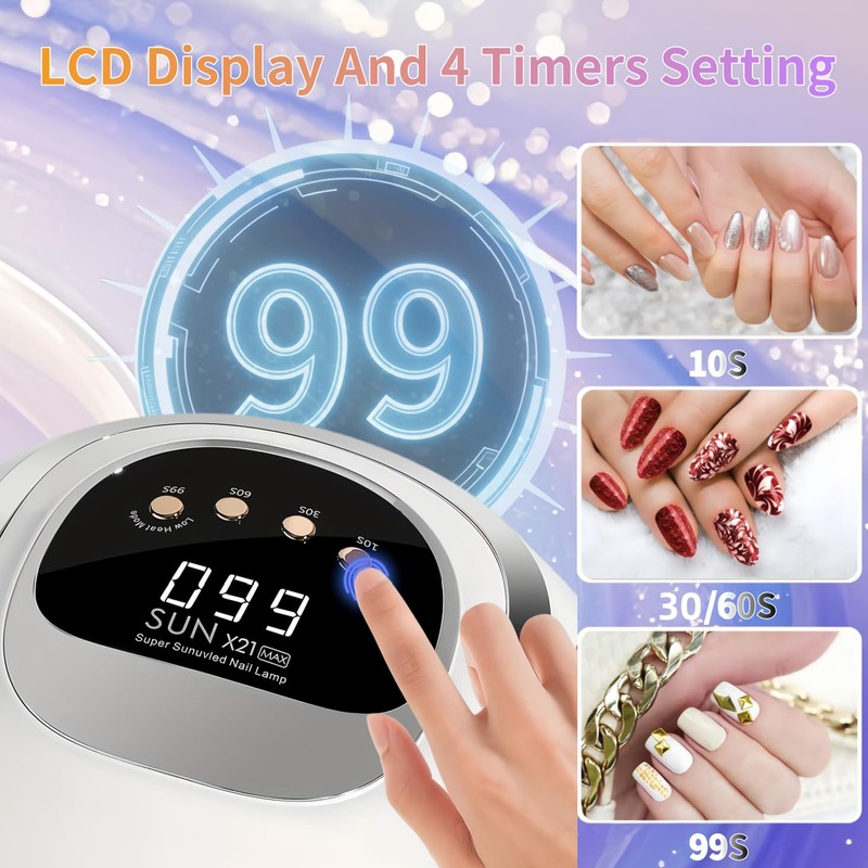 DMJWAN UV Lamp for Gel Nails, Professional Nail 320 W