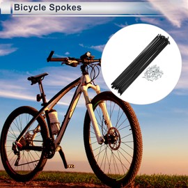 RATCHROLL 1 Set Universal Bicycle Spokes 12G 247mm Length Bike Wheel Spokes Nipple Black Carbon Steel