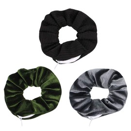 Velvet Hair Scrunchie for Girls and Women - Original Hidden Pocket Scrunchie with Zipper Pocket for Accessories, Small Parts, Keys, Money