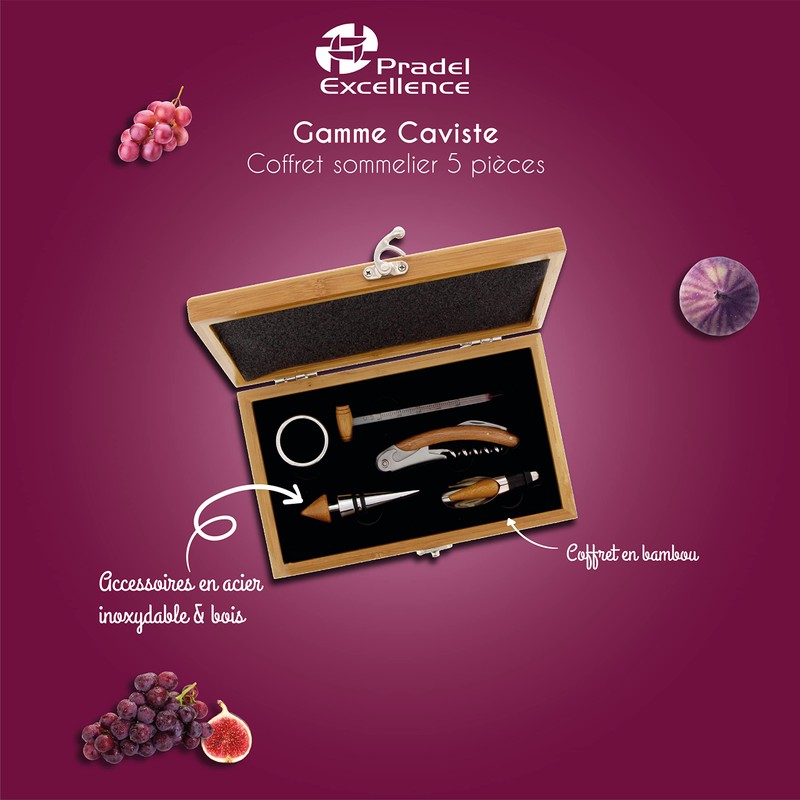 Pradel Excellence RT802G Bamboo Boxed Set of 4 Accessories for