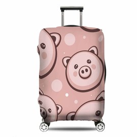 IBILIU Travel Luggage Cover Protector Pig Printed Suitcase Cover Protectors Washable Luggage Suitcase Cover for 25-28 Inch L