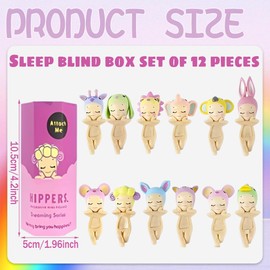 GNMQWP Labub Doll Blind Box, Backpack Pendant Keychain, 2nd Labub Generation Seated Action Doll Decoration Ornament, Collectible Blind Box with Hanging rope