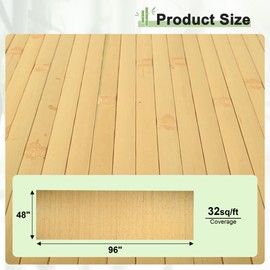 RDUIGT Bamboo Wall Panel for Interior Wall Decor 48 x 96 Inch Wood Panels for Wall Pole Wrap Wood Roll for Living Room, Bedroom, Kitchen (Natural)
