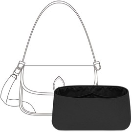 FANJI Project Handbag Organizer Insert for LV Diane,Custom Fit Inside Premium Matte Black Lightweight Water Resistant Purse Insert