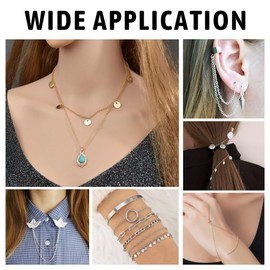 Cheriswelry 32.8 Feet Iron Cable Chains Coated Brass Golden Oval Cross Curb Chain Necklace Links for Women Men Necklace Bracelet Jewelry Making