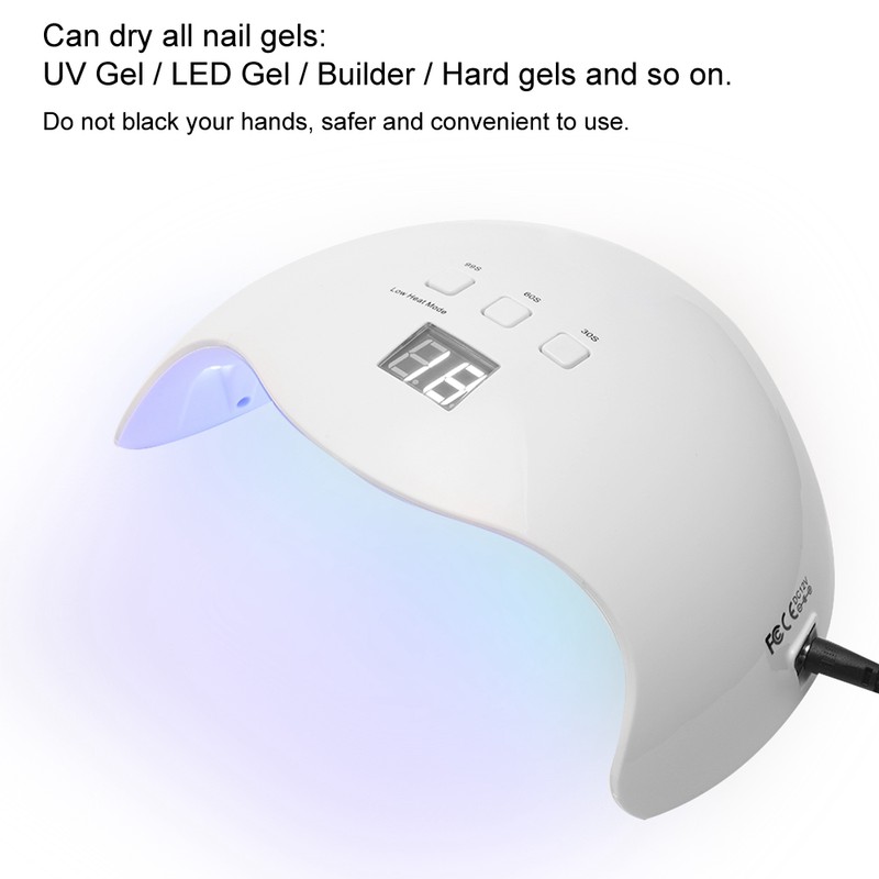 48W Intelligent Nail Lamp for Drying Nail Gels Time Setting