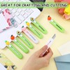Lanties 8 Pieces Cute Box Cutter Utility Retractable Mini Sharp