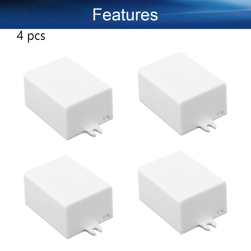 Heyiarbeit 4Pcs 1.81"x1.38"x0.94" ABS White Dustproof Electronic Junction Box Enclosure