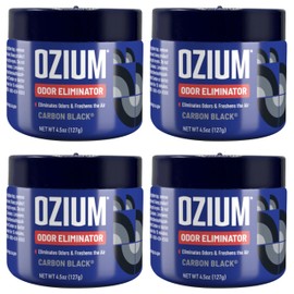 Ozium Ozium 4.5 Oz. Odor Eliminating Gel for Homes, Cars, Offices and More, Carbon Black, 4 Pack