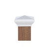 4x4 White Pyramid Post Cap Fits Standard 4x4 Pressure Treated