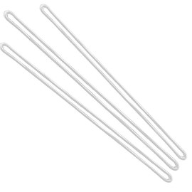 10 Pack - 9 Inch Extra Long Luggage Tag Loops - Premium Plastic Worm Loop Straps for Large Bag Tags, Jobber Tickets, Cruise Cabin Suitcase Identification or Label Fastener by Specialist ID (Clear)